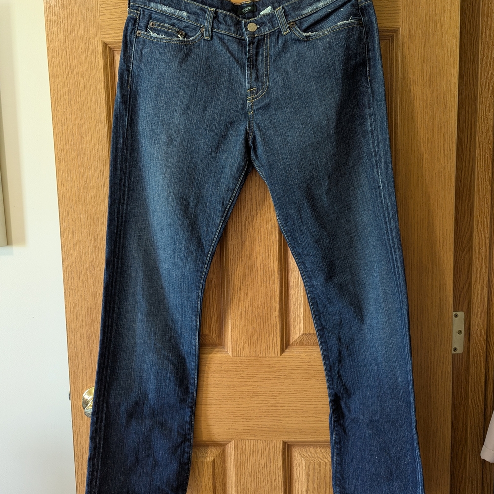 J. Crew Blue Straight-Leg Jeans Classic Style
